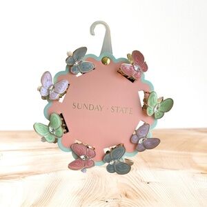 Sunday State Set of Butterfly Hair Clips